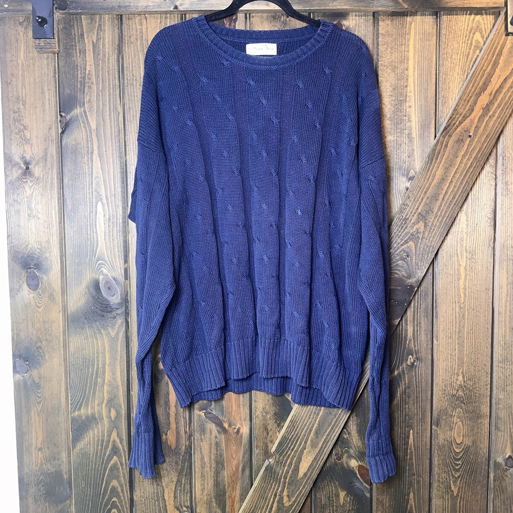 The Oxford Shop Sweater Preppy Classic Academia Modern City Sz XL/Navy
